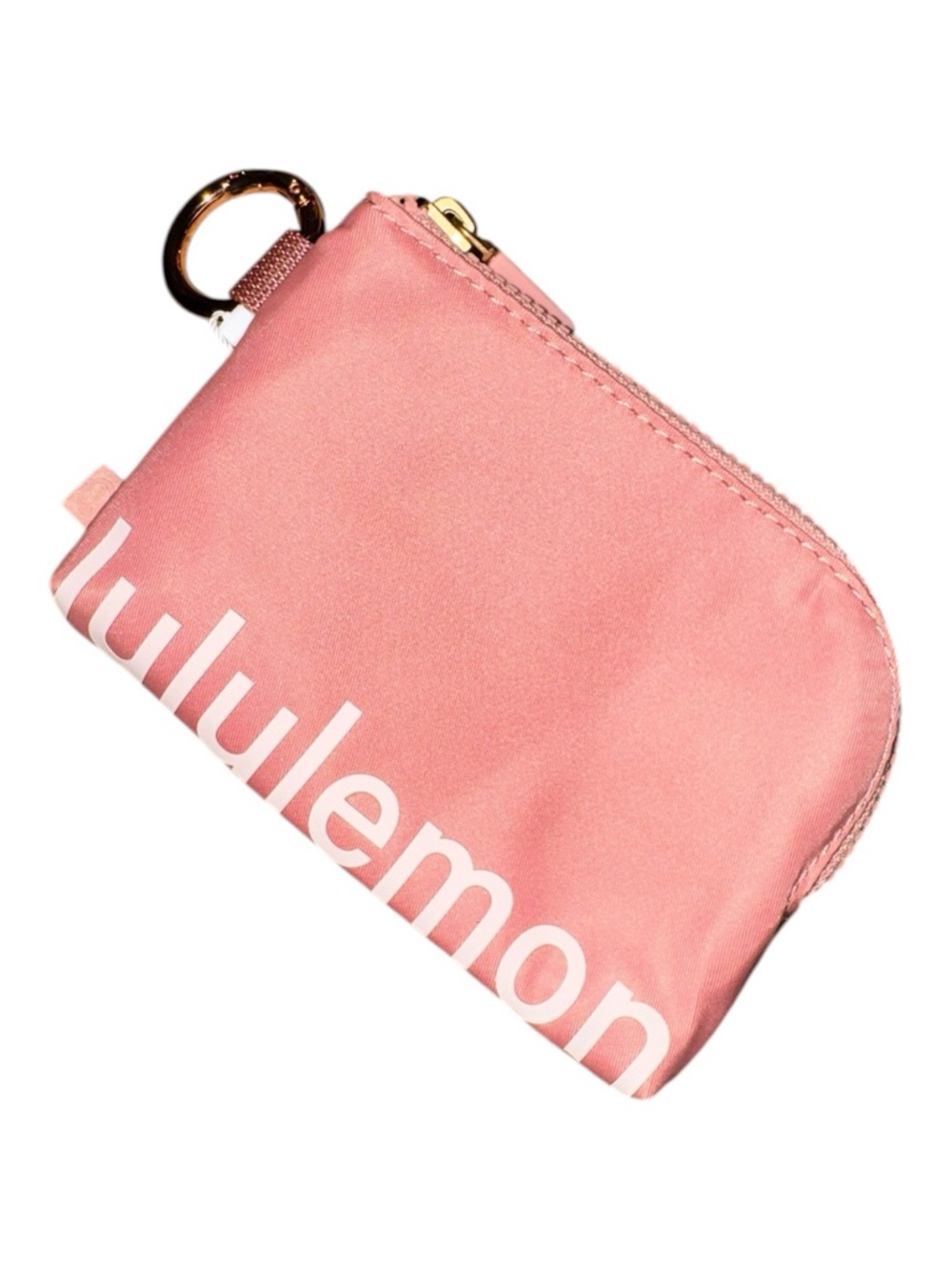 Lululemon Clippable Card Pouch Tea Rose Parfait Pink OS NWT Wallet Keychain